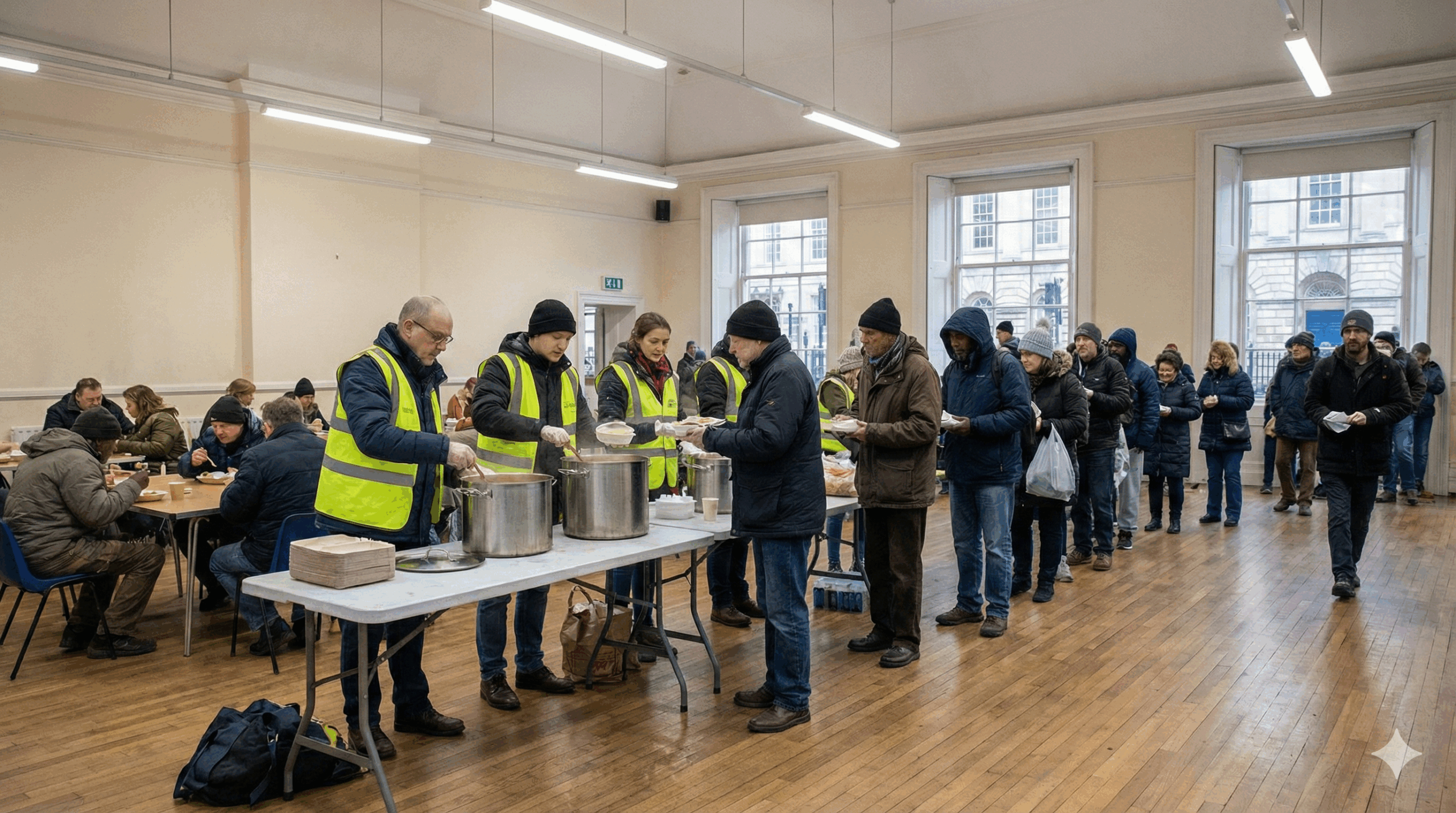 Community - Sharing food with the less fortunate